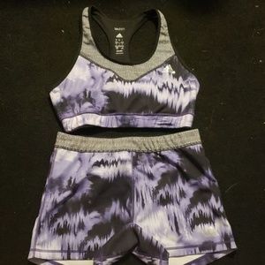 Adidas bra and short set Large